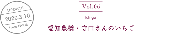 vol6. Ichigo／UPDATE 2020.03.10／愛知豊橋・守田さんのいちご