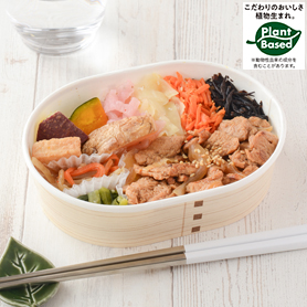生姜焼き風と10種のおかず弁当