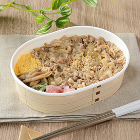 5種のだしを効かせた牛めし弁当（もち麦入りご飯）
