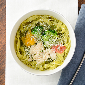 大葉＆バジルのジェノベーゼ 明太ソース添え