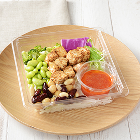 サプリサラダ たんぱく質たっぷり スパイシーチキン（トマトドレッシング）