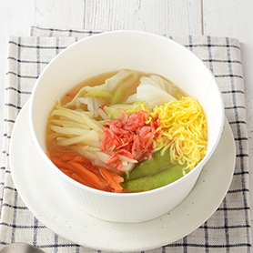 春野菜と干し海老のみそ汁