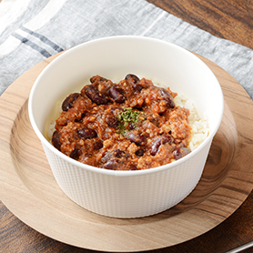 チリコンカンライス（もち麦入りご飯）